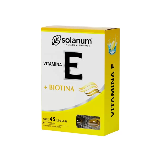 Vitamina E + Biotina 45 Cápsulas