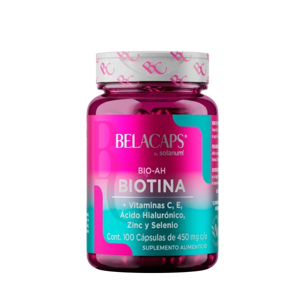 Biotina 100 Cápsulas Belacaps Bote Rosa