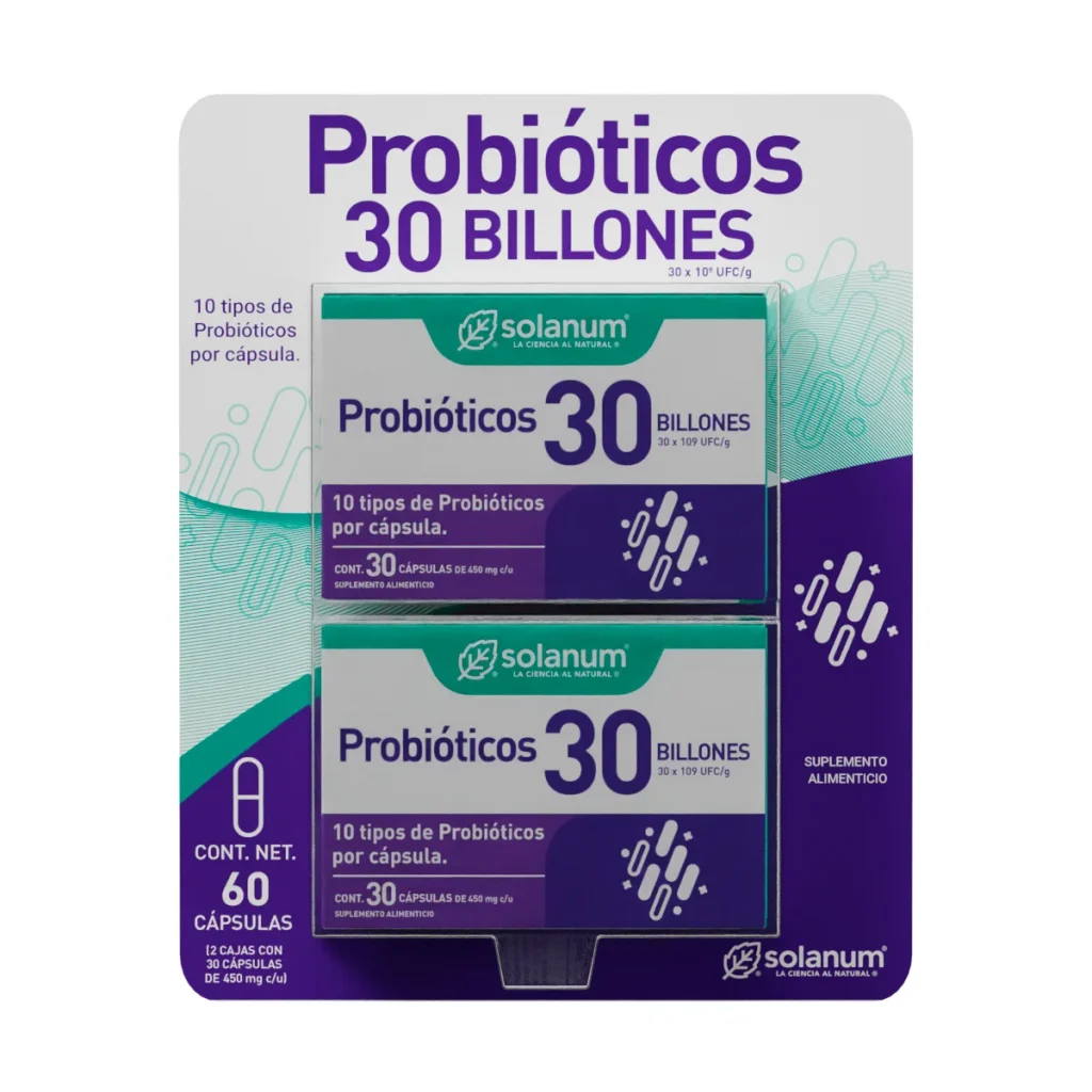 Probióticos 30 Billones Twopack 60 Cápsulas