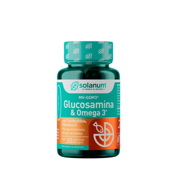 Mv-Gom3 Glucosamina + Omega 3 30 Cápsulas