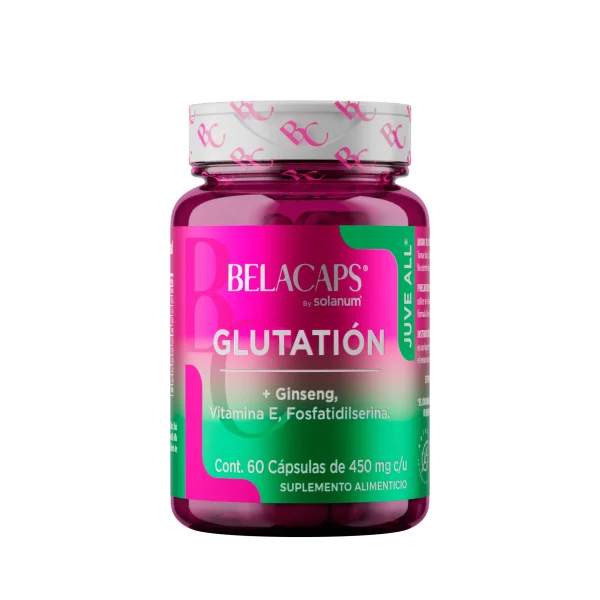 Glutation 60 cápsulas Belacaps Bote Rosa